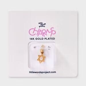 Little Words Project NWT 14k Gold Plated Star of David Charm